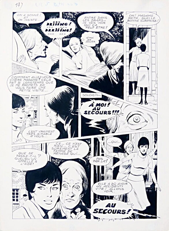 Jean Sidobre, Georges Lévis, Liz et Beth, tome 3 planche 17 - Planche originale