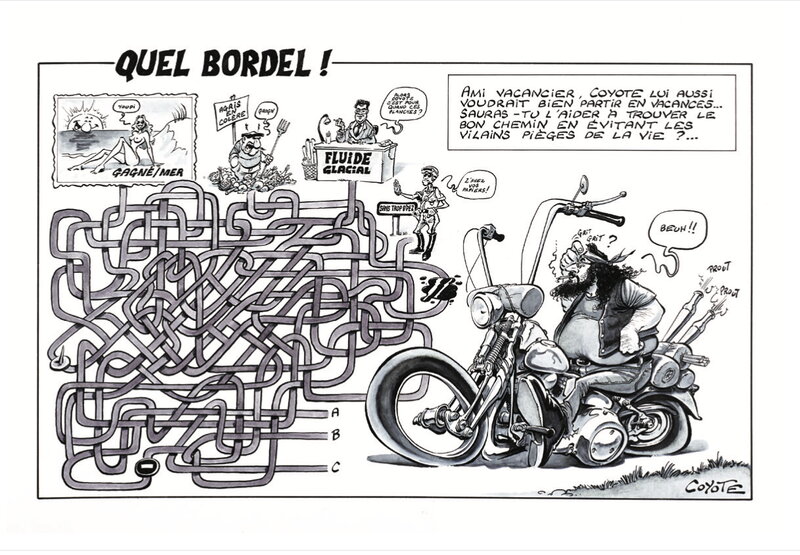 En vente - Quel bordel ! par Coyote - Illustration originale