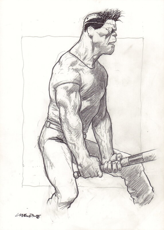 En vente - Ranxerox Batte par Liberatore - Illustration originale