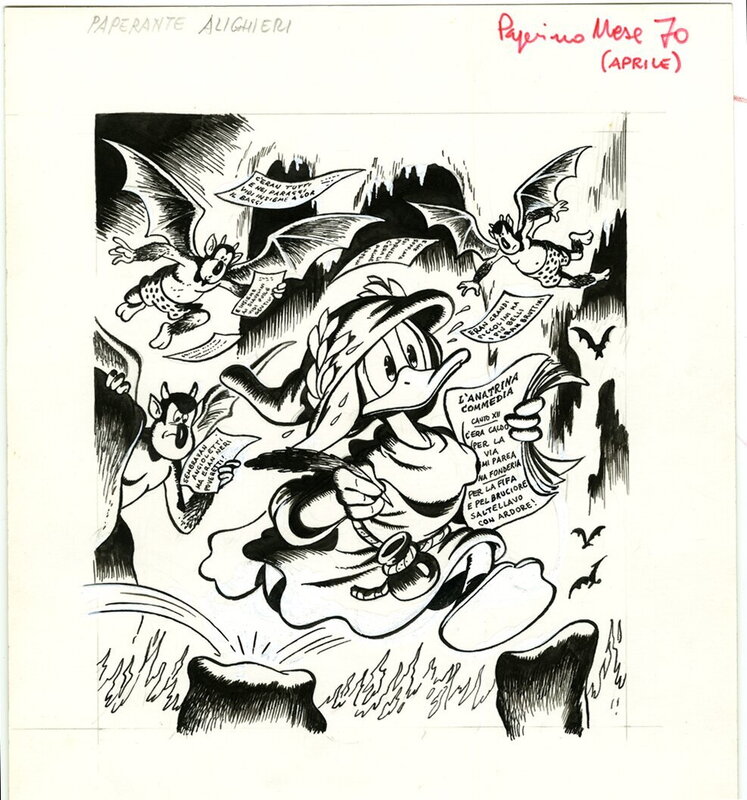 Marco Rota: Donald Duck as Dante - Original Illustration