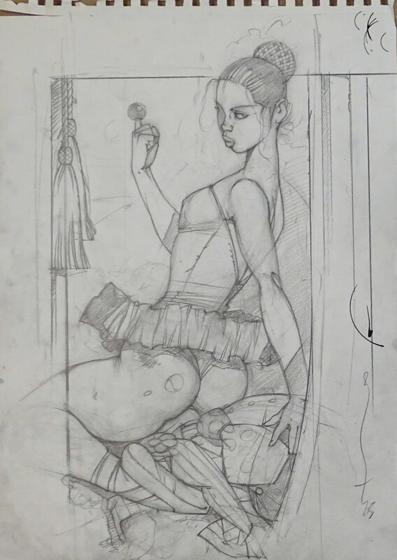 En vente - Ballerine par Michetz - Illustration originale