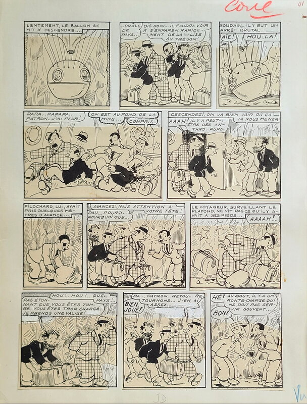 Aristide Perré, Les Pieds Nickelés dans le maquis - Planche originale