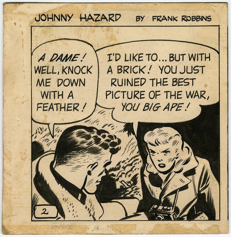 Frank Robbins, Johnny hazard: Tryout panel 1943 (1st Brandy) - Comic Strip