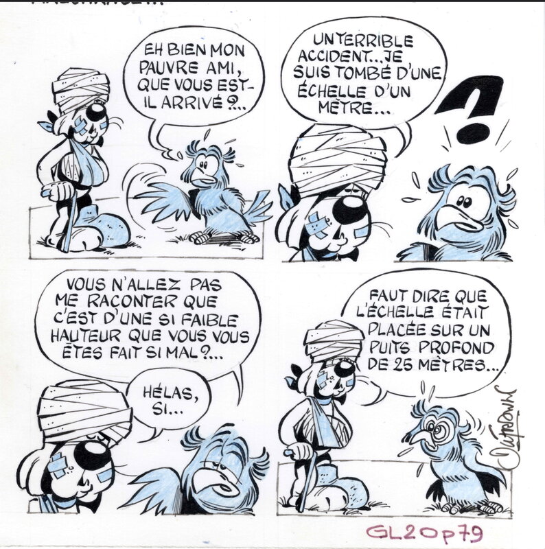 Henri Dufranne, Gotlib, Gai Luron 20 - planche 79 - Planche originale