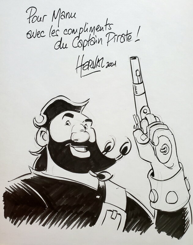 CAPITAINE PIRATE par Herval - Dédicace