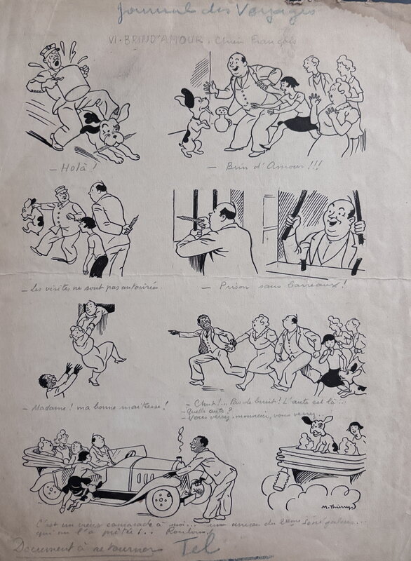 Marcel Thierry, Brin-D’amour, chien français - Planche originale