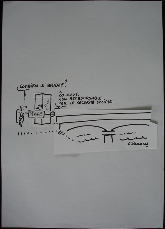 Catherine Beaunez, Le bridge (dentiste). - Illustration originale