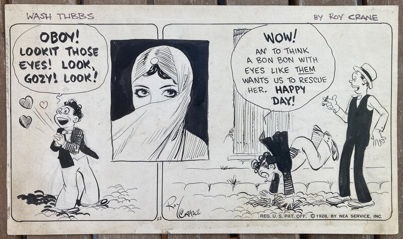 Roy Crane: Wash Tubbs 1928 (first princess Jada) - Comic Strip