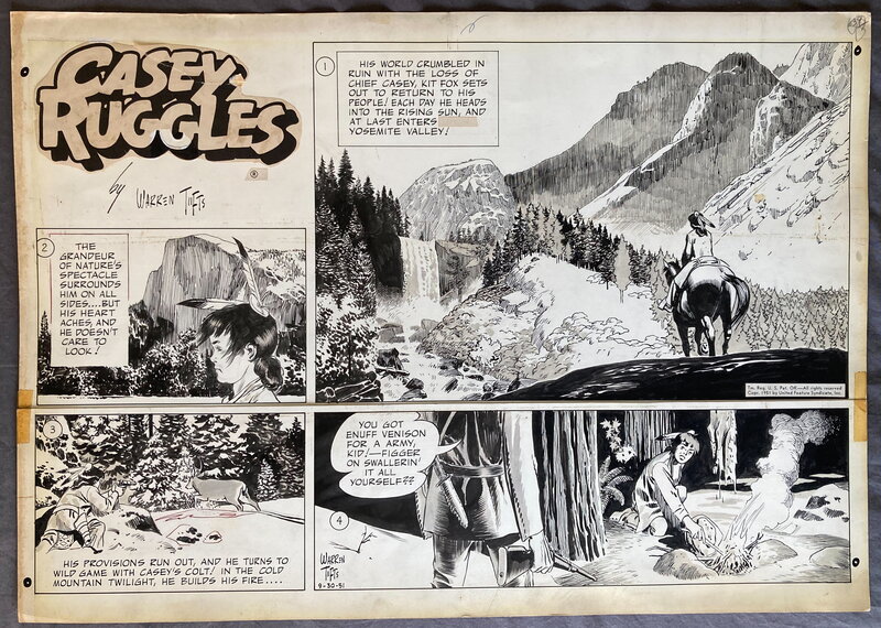 Warren Tufts, Casey Ruggles Sunday 1951 - Planche originale