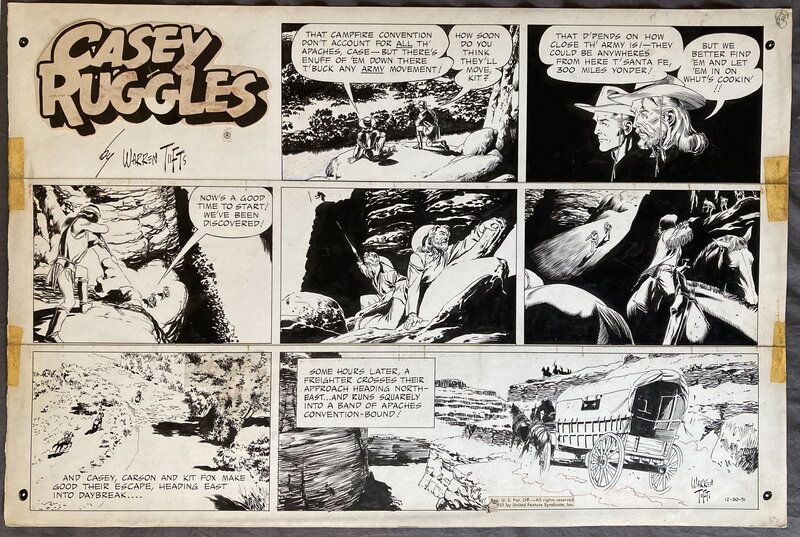 Warren Tufts, Casey Ruggles Sunday 1951 - Planche originale