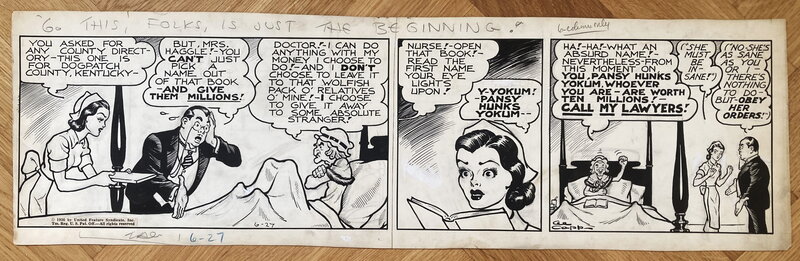 Al Capp, Li'l Abner daily 1936 - Planche originale