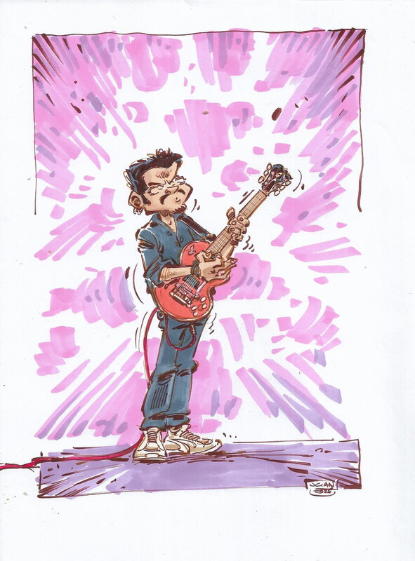 Guitariste par Juan, Jean-Louis Garcia - Illustration originale