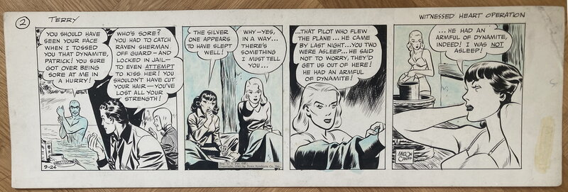 Milton Caniff: Terry and the Pirates daily 1940 (Dragon Lady) - Planche originale