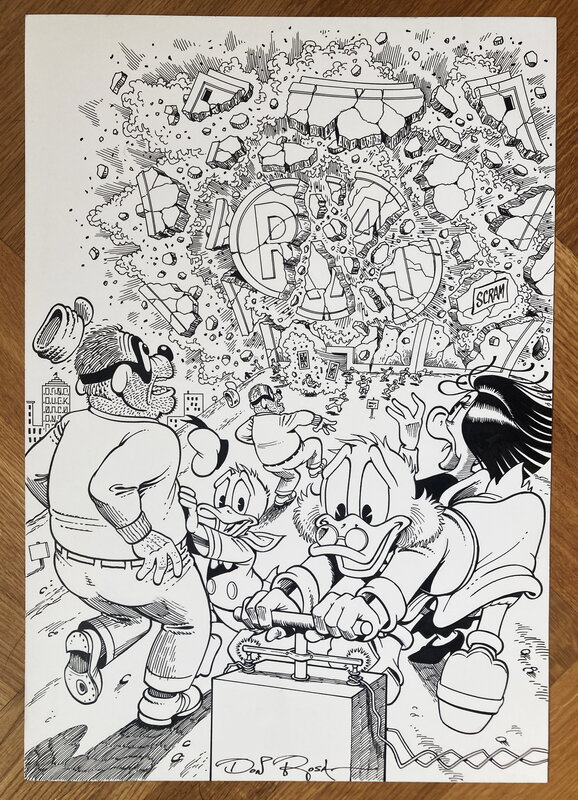 Don Rosa: Attaaaack! cover - Planche originale