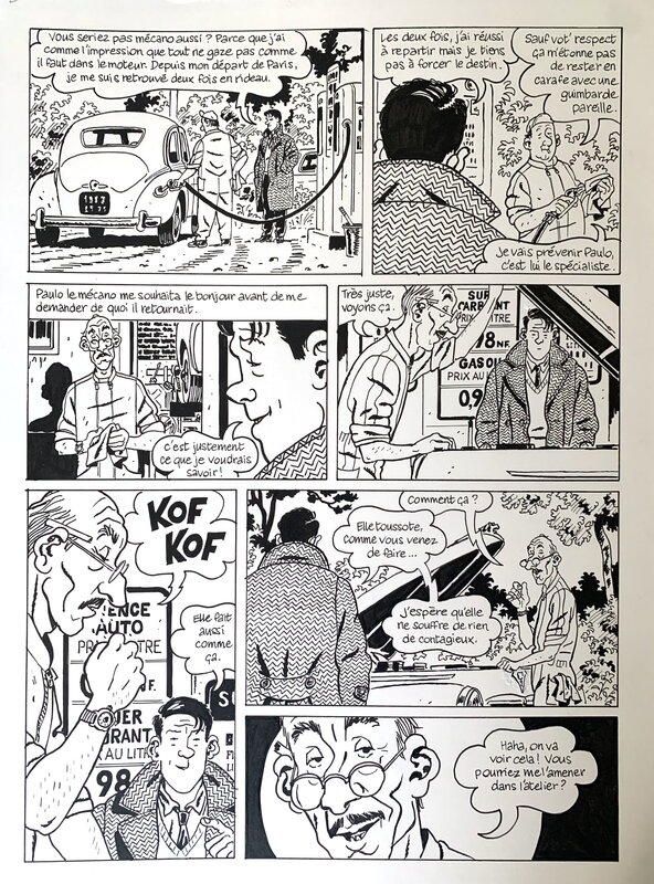 En vente - François François Ravard, Jacques Tardi, Léo Malet, Planche originale Nestor Burma - Planche originale