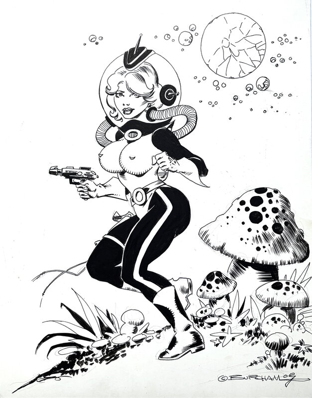 En vente - Rana RAYGUN par Newton Burcham - Illustration originale
