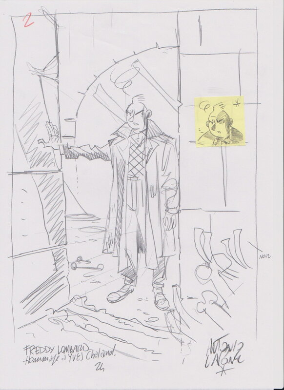 Antonio Lapone, Freddy Lombard - Hommage à Yves Chaland - Original art