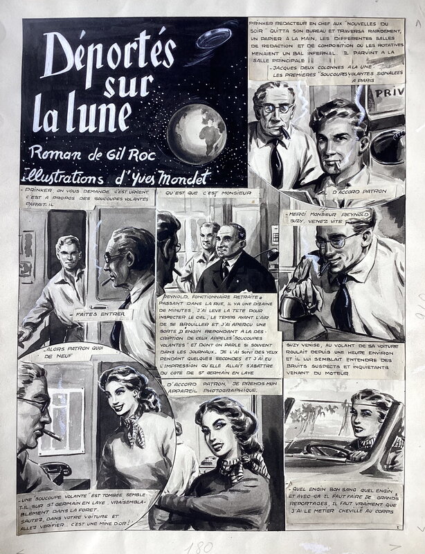 Yves Mondet, Déportés sur la Lune - Planche originale