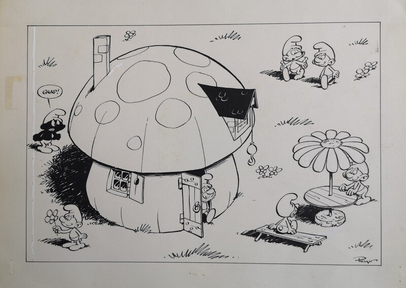 Schlümpfe par Peyo - Illustration originale
