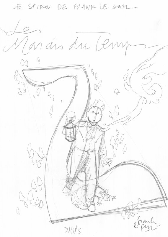 Frank Le Gall, Les marais du temps,  Une aventure de Spirou et Fantasio - Original Illustration