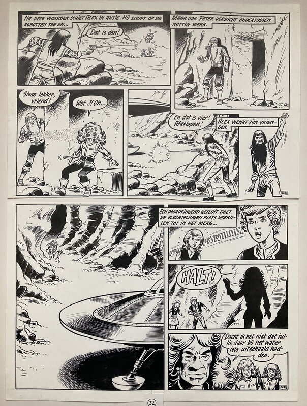 Jeff Broeckx, Dag en Heidi - De onbekende planeet - Planche originale