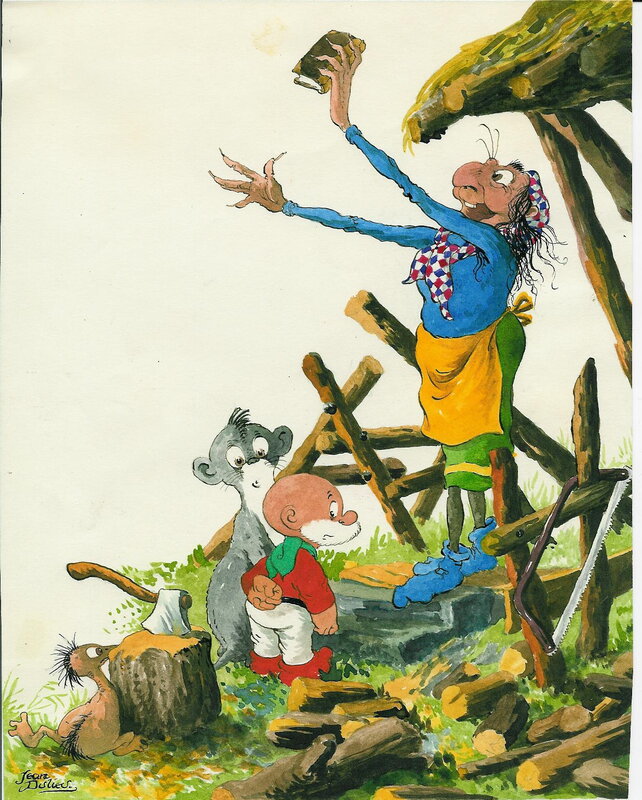 Jean Dulieu, Paulus de Boskabouter - Margriet/Bobo - Original Illustration