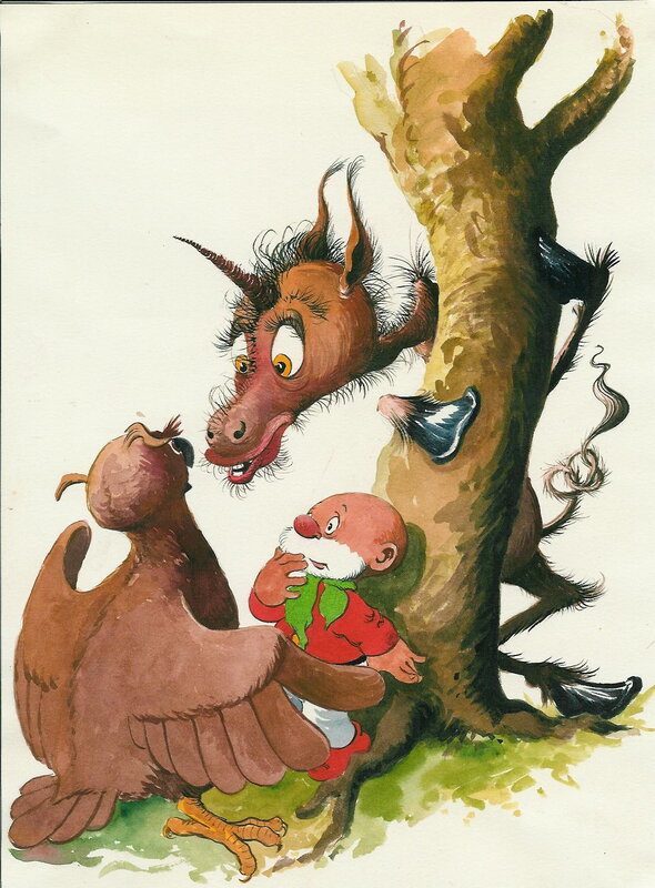 Jean Dulieu, Paulus de Boskabouter - Margriet/Bobo - Illustration originale