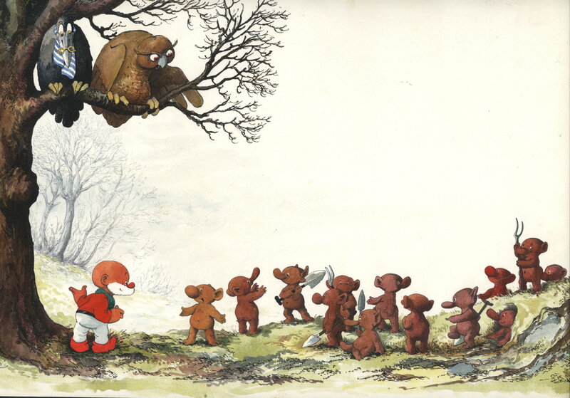 Jean Dulieu, Paulus de Boskabouter - Margriet/Bobo - Grand format - Illustration originale