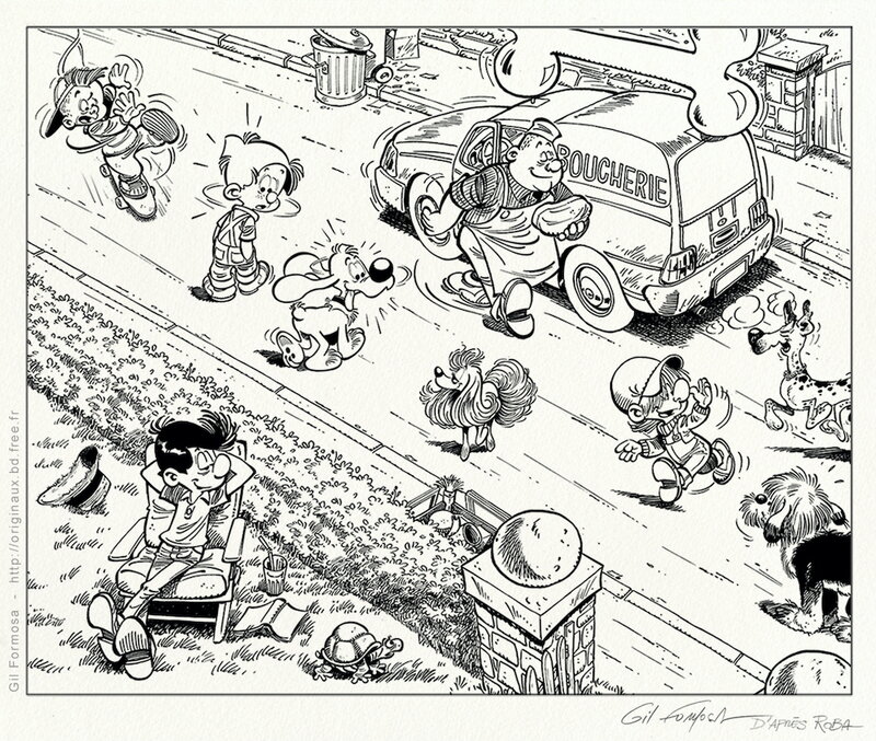 Gil Formosa, BOULE et BILL puzzle 3 - Planche originale