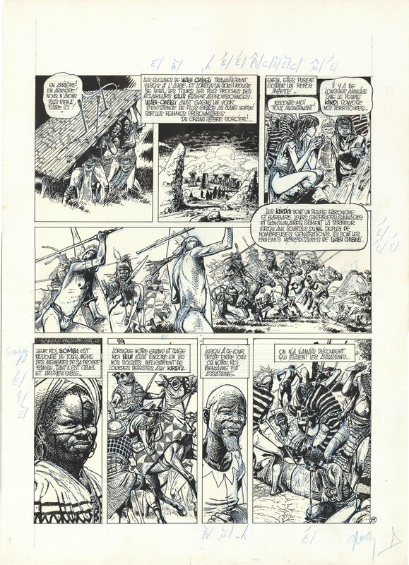 En vente - Franz, Jean-Luc Vernal, Jugurtha #9 [Le Grand Zèbre sorcier] - Planche originale