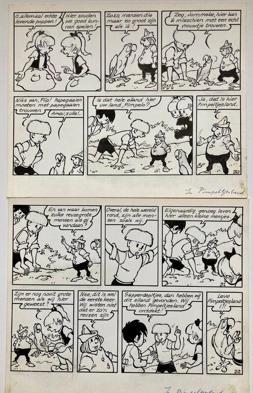 Jef Nys, Jommeke - In Pimpeltjesland - Planche originale