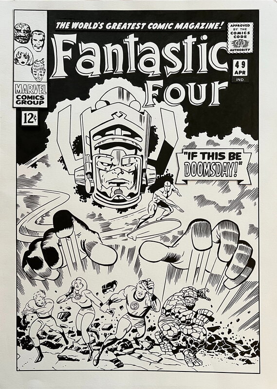 Fantastic Four # 49 Cover by Jack Kirby - Original Illustration