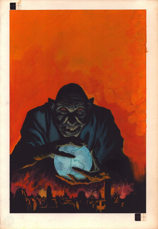 En vente - Karel Thole, Vampir Horror Roman #181 [Der Mann mit den tausend Gesichtern] - Illustration originale