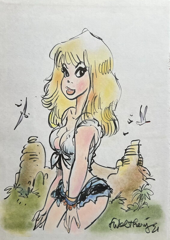 Natacha - Natasja by François Walthéry - Original Illustration