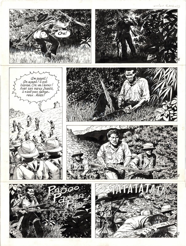 En vente - Claude Auclair, Le sang du flamboyant - Planche originale