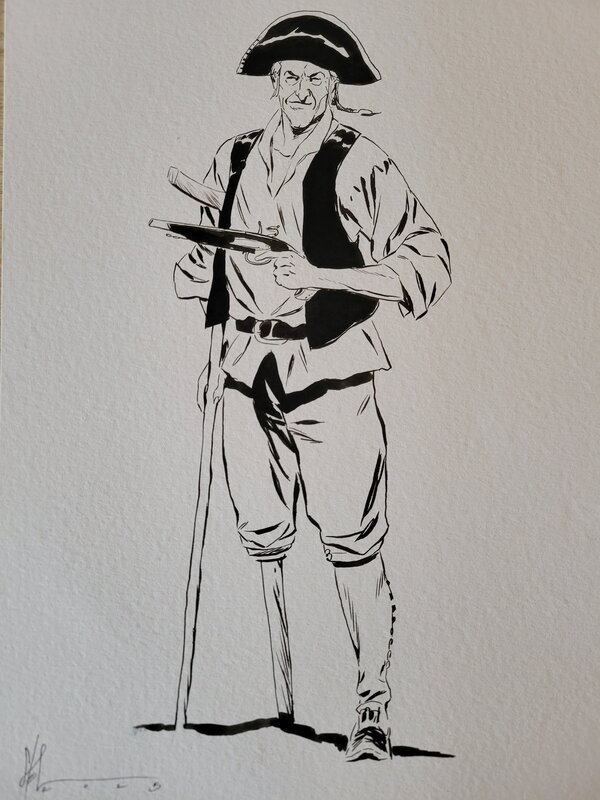 Stefano Carloni, Triple pattes, Barbe rouge - Original Illustration