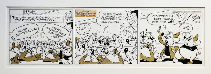 Floyd Gottfredson / Roy William, Manuel Gonzales, Frank Reilly, Walt Disney, Cinderella's Christmas Party - Illustration originale