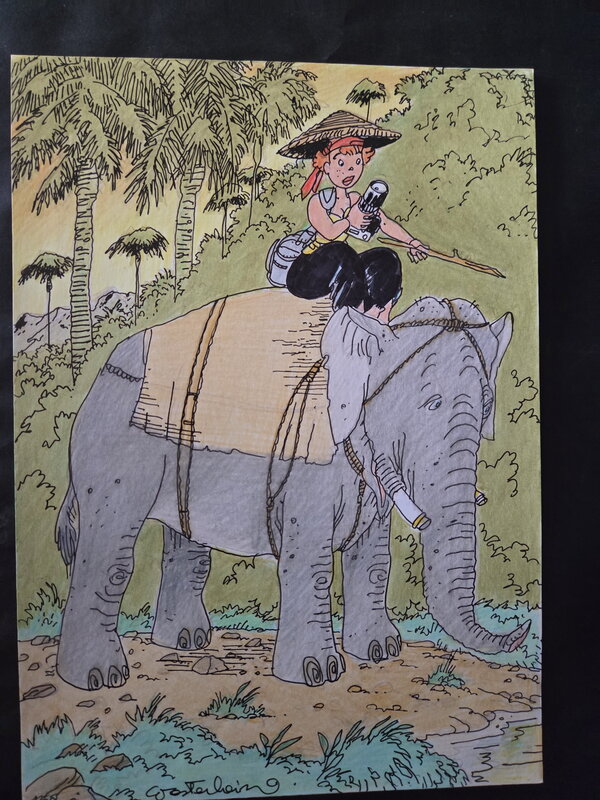 For sale - Wasterlain Marc, Illustration originale couleur de wasterlain - Original Illustration