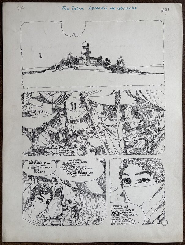 Enrique Breccia, Ibh Salim - Aprendiz de Derviche - Planche originale