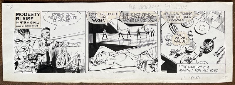 Neville Colvin, Modesty Blaise strip - Planche originale