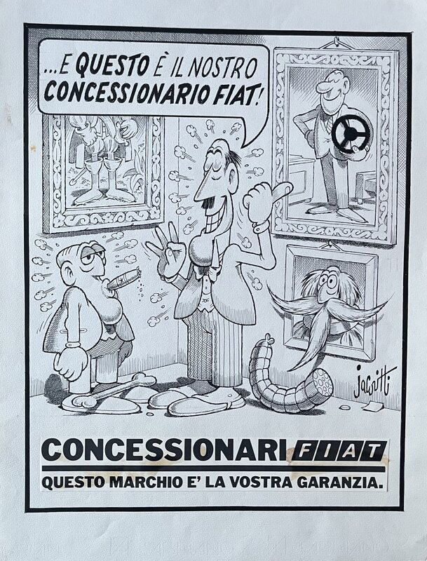 Concessionari Fiat par Benito Jacovitti - Planche originale