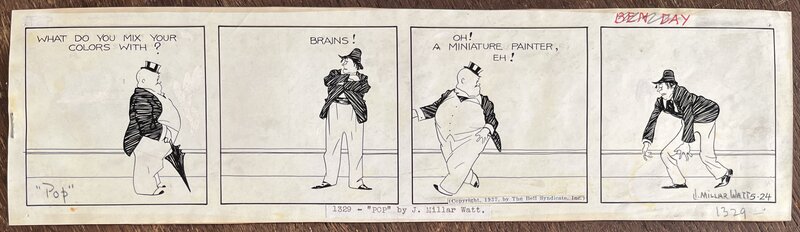 Pop strip par John Millar Watt - Planche originale