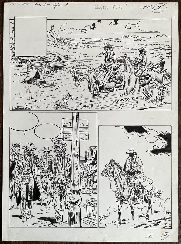 Tex et Mex par Juan Sarompas - Œuvre originale