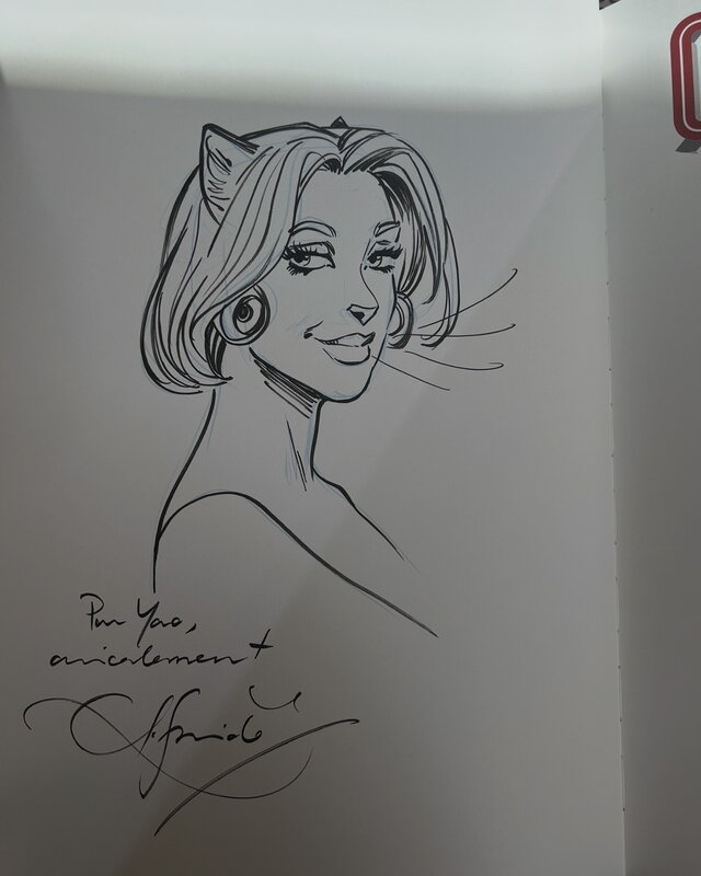 Dedicace de Guarnido sur Blacksad - Sketch