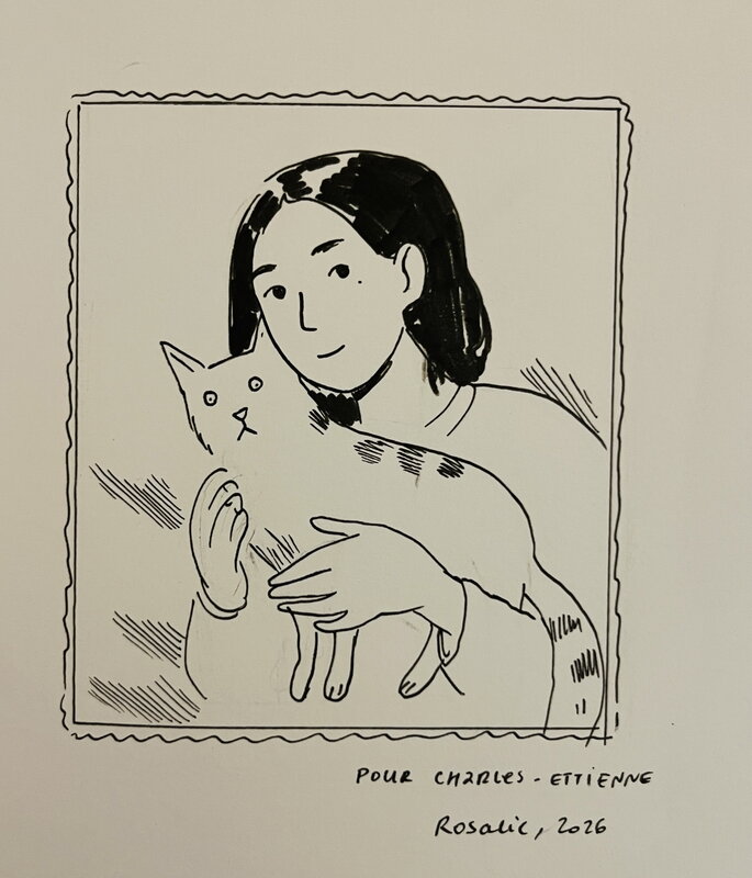 Lady with cat par Rosalie Stroesser - Dédicace