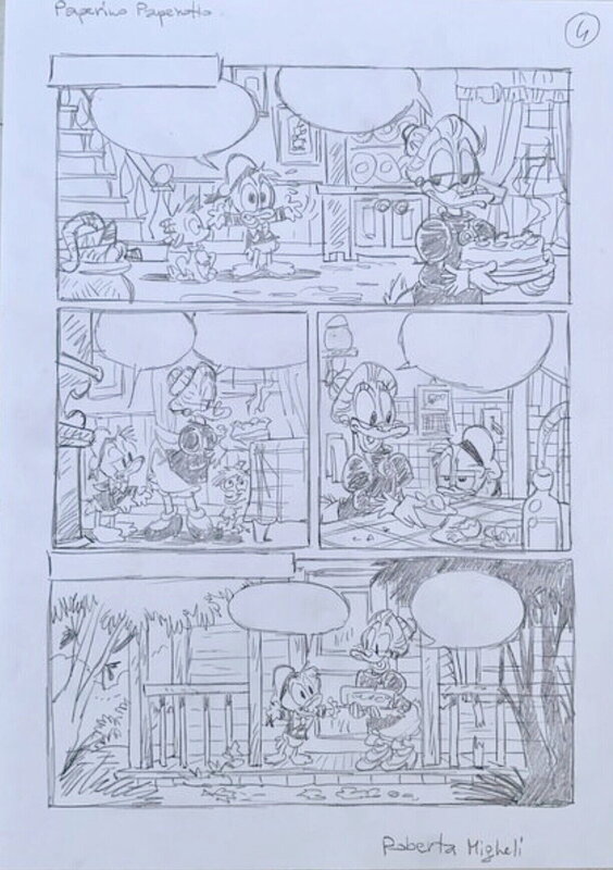 Roberta Migheli, Donald Junior - Page 4 - Le trésor du bois de Mac - Original art