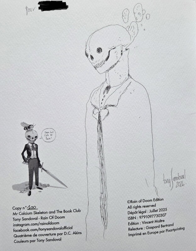 Tony Sandoval, Mr. Calcium Skeleton - Dédicace