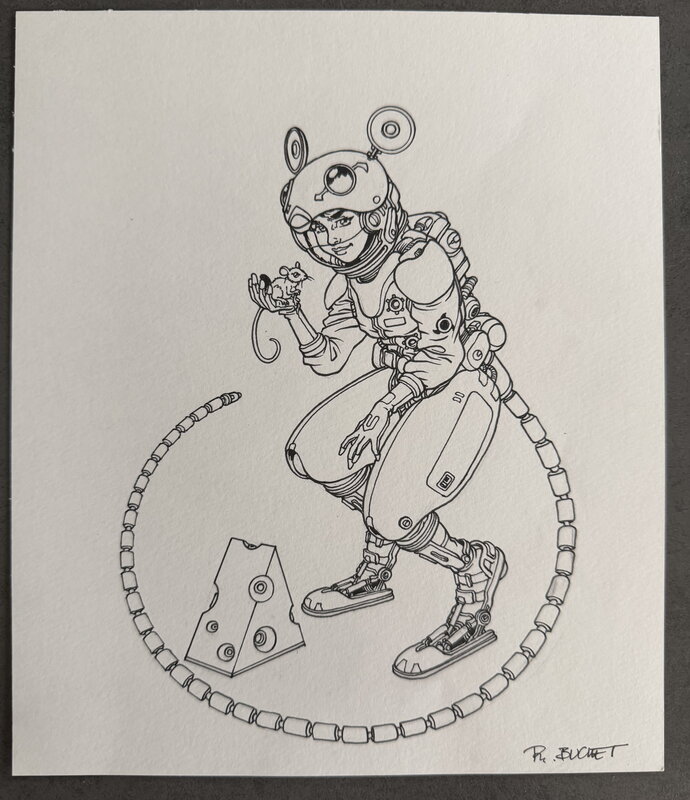 Philippe Buchet, Navïs Mouse exoskeleton - Original Illustration