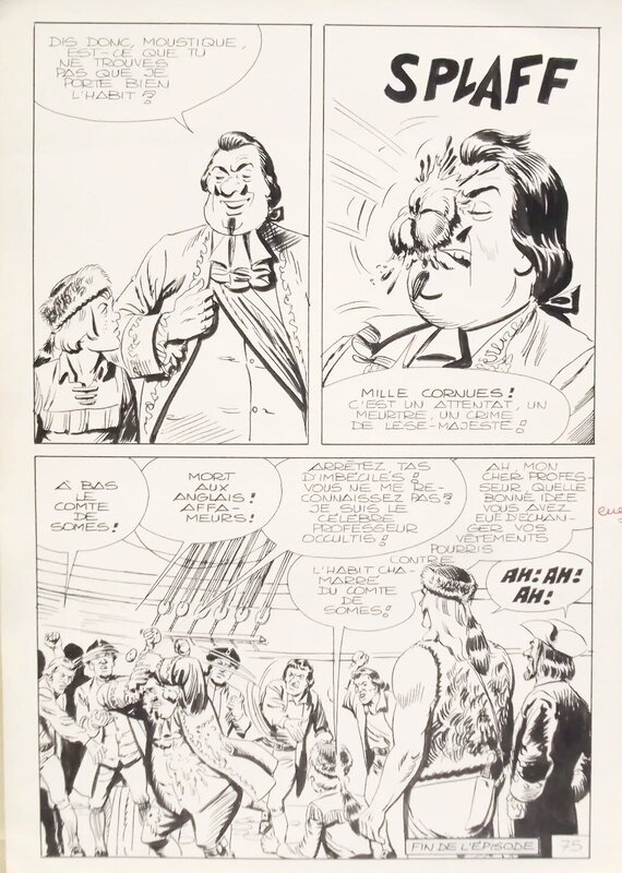 Carlo Cedroni, Blek le roc - L'île sans nom, planche 75, Kiwi 268 (Lug) - Planche originale