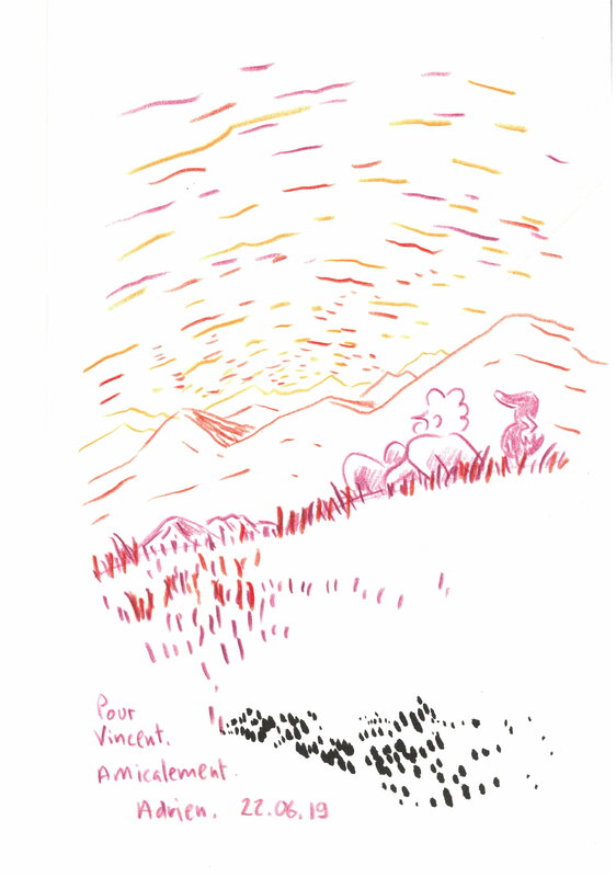 Francolin by Adrien Houillere - Sketch